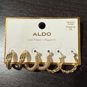 Aldo Gold Plated Hoop Earrings